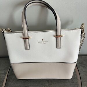 Kate Spade White and Tan Satchel